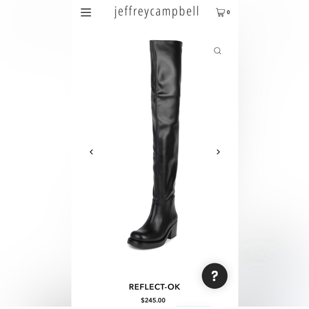 NWOT Jeffrey Campbell size 6 black Reflect OK Thigh High Black Boot - Picture 3 of 16